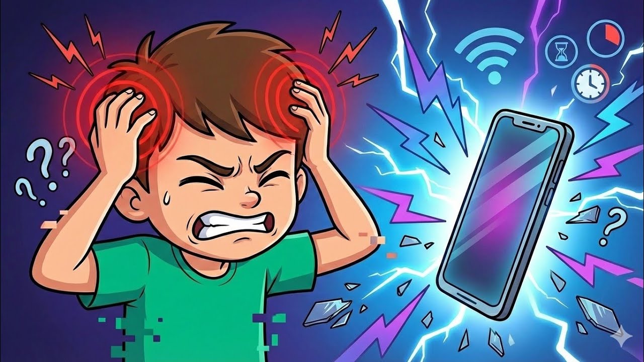 معاناة طفلي بسبب الجوال  My child is suffering because of the mobile phone 