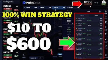 100% Win Strategy - $10 to $600 - Best Binary Options Trading 2022🤑
