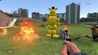 Testing the fast Fredbear mod in Gmod
