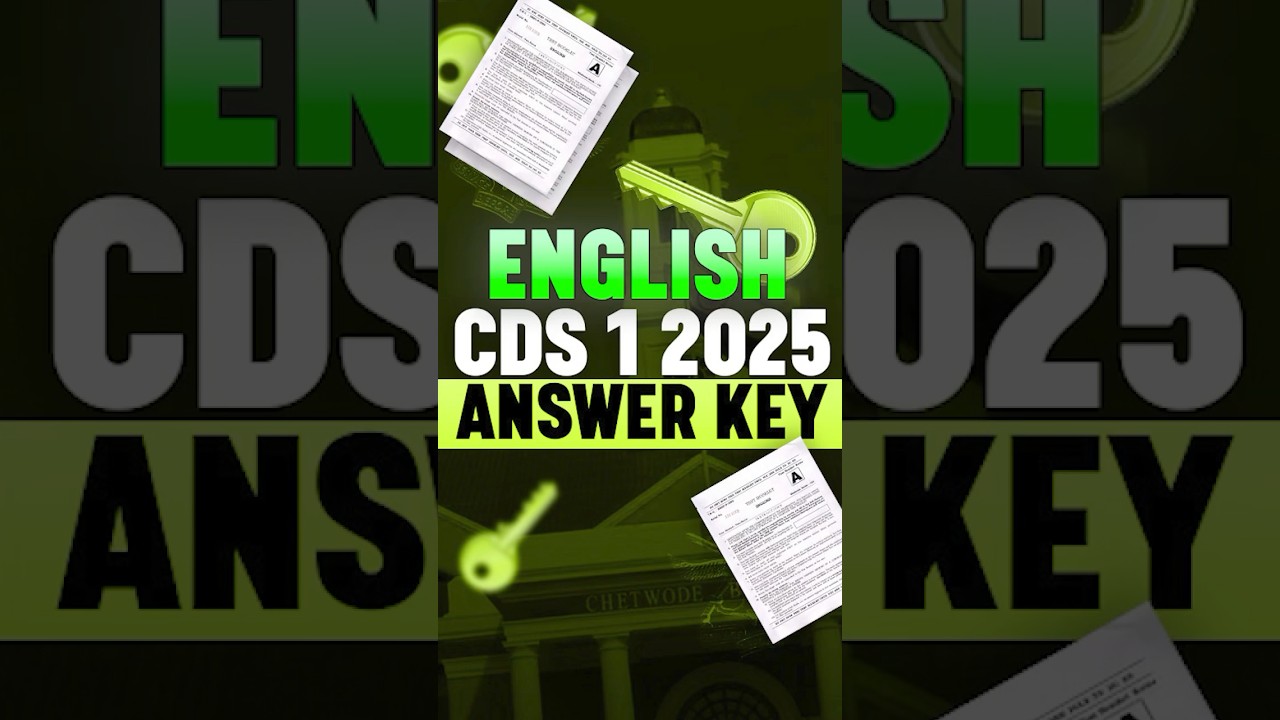 CDS 1 2025 English Answer Key… | 