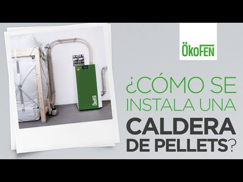 Instalación de caldera de pellets ÖkoFEN, para calefacción con radiadores, suelo radiante y ACS