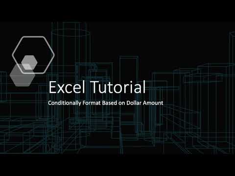 Excel Tutorials - Conditional Formatting by Dollar Amount