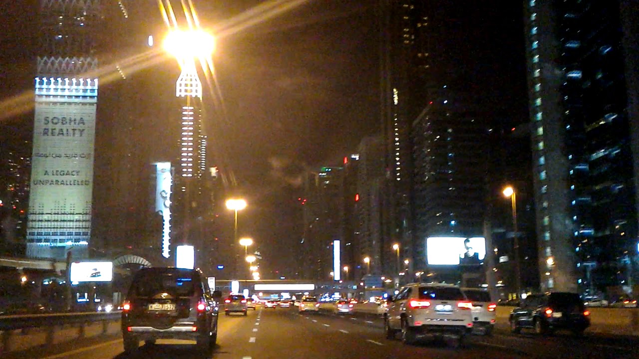 Dubai Night Road trip YouTube