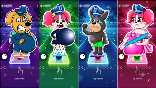 Sheriff Labrador 🆚 Police Officer 🆚 Sheriff Papillon 🎶 Tiles Hop EDM Rush @AngelaAdventure screenshot 2