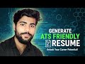 ats friendly resume for freshers || How to make ATS friendly resume || Resume to get Job ||