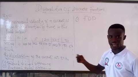 Differentiation of discrete functions. part 1( NUMERICAL ANALYSIS )