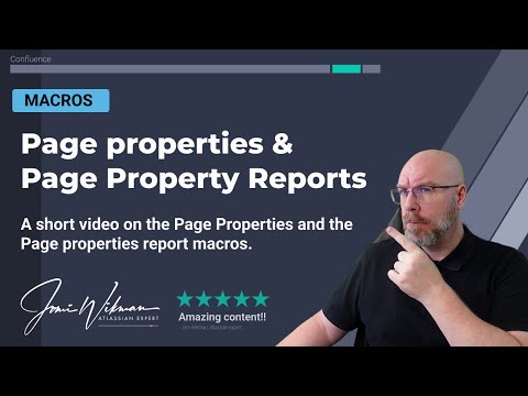 Свойства страницы Confluence и отчет о свойствах страницы.