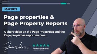 Confluence page properties and page properties report.