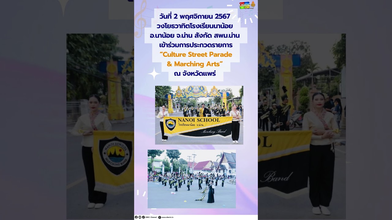 โรงเรียนนาน้อย จ.น่าน รับ รางวัลชนะเลิศ การประกวด วงโยธวาทิต แห่งประเทศไทย ประจำปี 2567