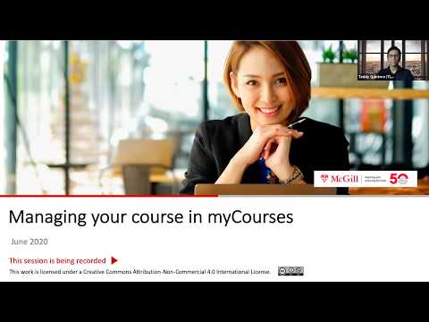 Managing your course in myCourses (June 22, 2020)