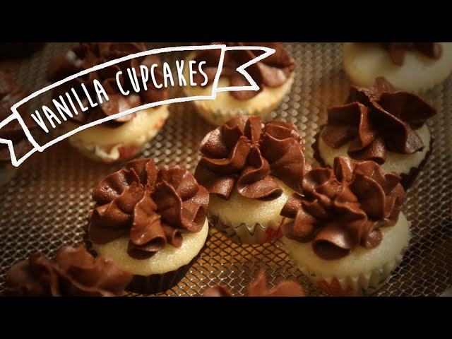 Eggless Vanilla Cupcake With Chocolate Frosting | Kiddie