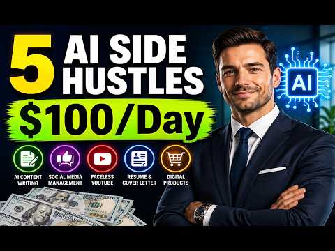 5 AI Side Hustles That Pay $100/Day — No Skills Needed