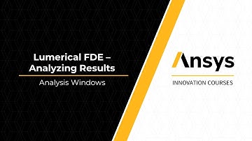 Analysis Window— Lesson 1, Part 1