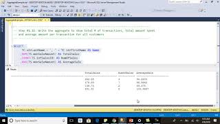 Aggregate Function Examples