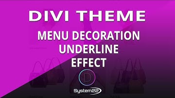 Divi Theme Menu Decoration Underline Effect 👈
