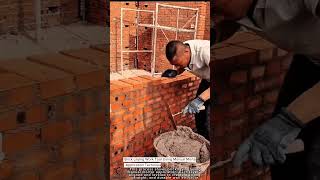 Brick Laying Work Tool Using Manual Mortar Application Technique #worktool