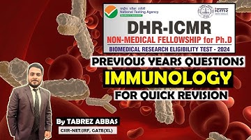 PYQs QUESTIONS OF IMMUNOLOGY || DHR-ICMR JRF EXAM 2024 ||