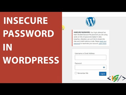 How to Fix INSECURE PASSWORD: Your login attempt has been blocked in WordPress
