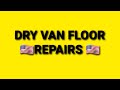 53' dry van floor repair. broken drill and bits into pieces.