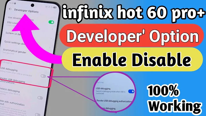 infinix hot 60 pro plus Developer option enable // usb debugging enable