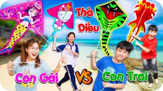 Đại Chiến Thả Diều Con Trai Vs Diều Con Gái ♥ Minh Khoa TV