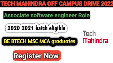 Tech Mahindra Off Campus Drive | Tech Mahindra Recruitment For Freshers 2021 2022  |  #QuickJob