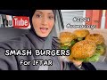 Smash burgers for iftar  dailyvlogs ramavlogs