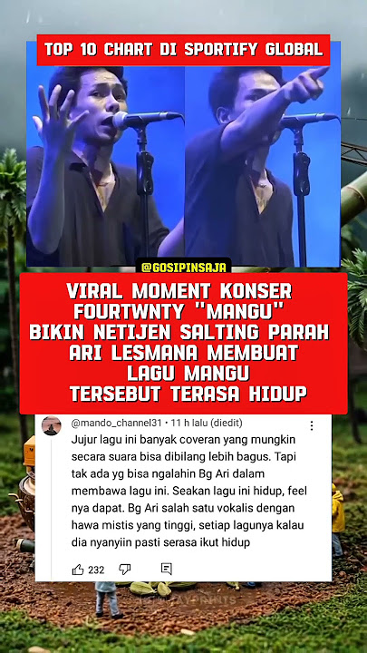 Konser FOURTWNTY Bikin Netizen Salting #arilesmana #mangu #fourtwnty #musikviral