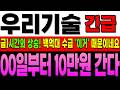 [우리기술 주가전망]긴급]시간 외 폭등 백억대 수급 들어 왔네요, 월요일 '갭상' 노려 보겠습니다, 1월20일 부터 맞추고 있습니다 10만간다.#우리기술 #우리기술대응 #주식초보