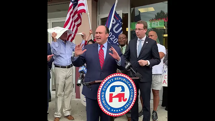 Chairman Nick Langworthy addressing Max Rose's fli...