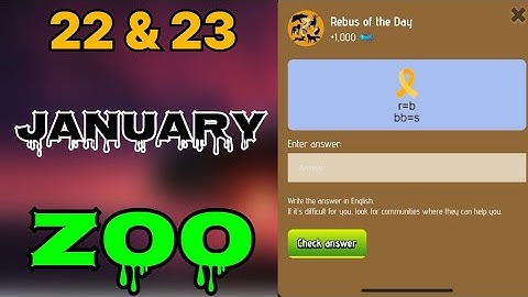 Zoo rebus of the day 22 & 23 January | Rebus of the day zoo | Rebus of the day code Zoo |  #zoo |
