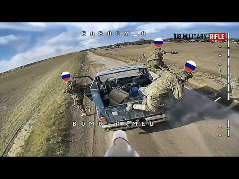 Ukrainian FPV Drone Hits Russian Troops One by One as They Jump of Vehicle—Then This Happened