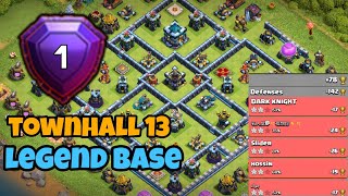 New best TH13 legend Base with Link july 2020 | top townhall 13 legend base + proof | clash of clans
