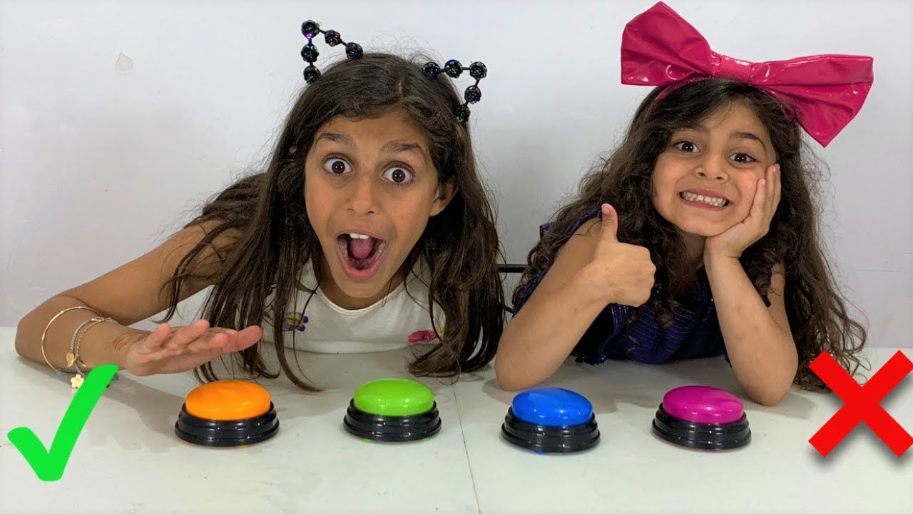 Don’t Push the Wrong Button Slime Challenge! with Sally funtube - YouTube