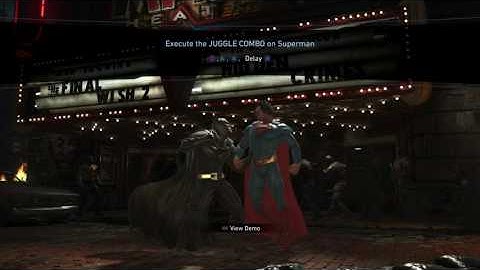 Injustice 2 - Tutorial: Juggle Combo Training Low, Medium & High Superman Gameplay Complete