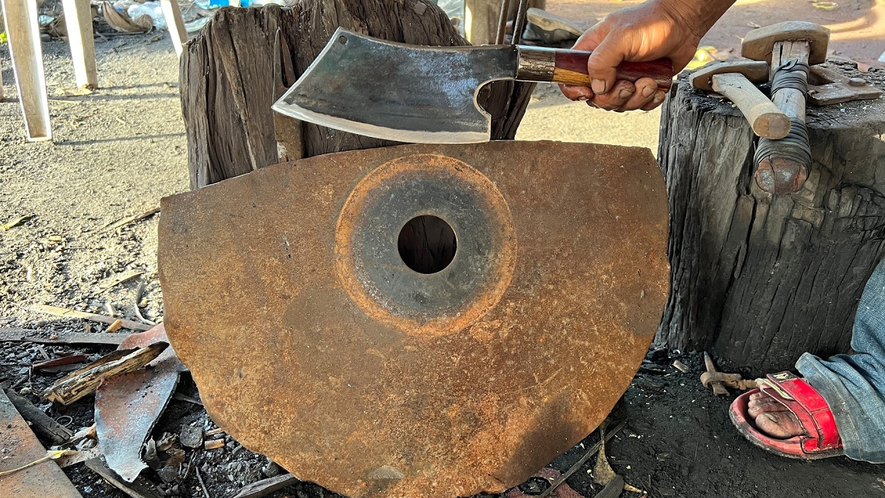 Knife Making - Forging A Powerful Cleaver From The Old Knife