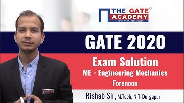 GATE 2020 Answer Key with Solutions for ME-1 | Engineering Mechanics (Memory-Based, 2Qs)