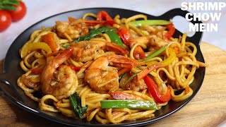 Super quick and easy shrimp chow mein any one make this yummy chow mien ॥ BD Food World