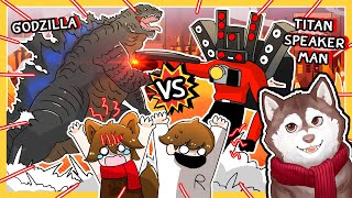 หมาสติแตกกลายเป็น Godzilla vs Titan Speaker Man! 🐾