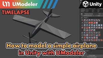 3D Modeling in Unity - Timelapse How to model a simple airplane in Unity with UModeler