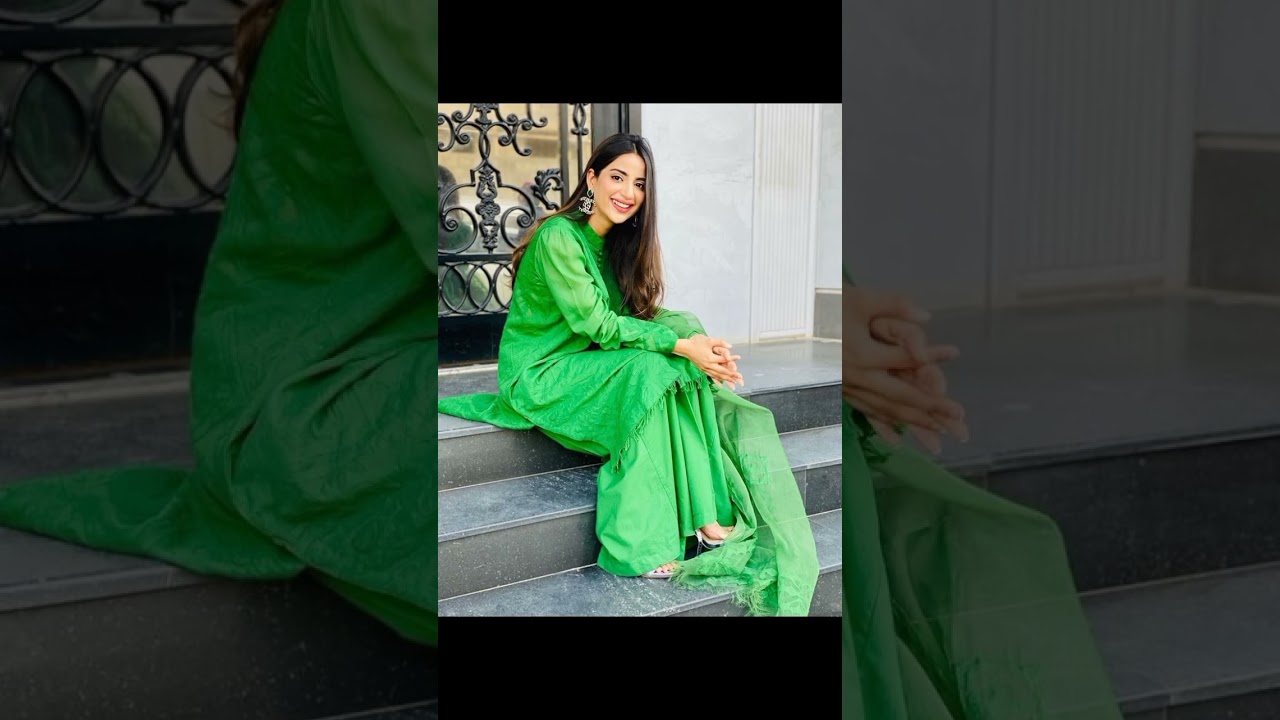 green and white dress design ideas 