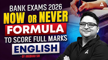 Bank Exams 2026 Strategy | English Full Marks Strategy & Study Plan | English By Anubhav Sir