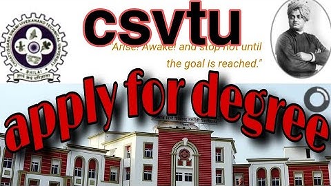 How to apply degree certificate online 2021|| degree certificate application in csvtu