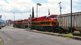 #TrenMorelia Así cruzan los trenes por la ciudad de Morelia (GE Locomotive power)