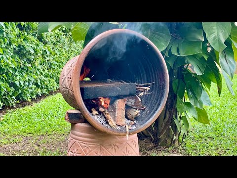 Come COSTRUIRE un FORNO a LEGNA per PANE e PIZZA utilizzando un vaso di terracotta - FORNO fai da te