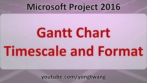 MS Project Tutorials 06: Gantt Chart Timescale and Format