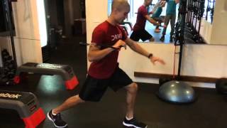 Cable Press to Split Squat for Total Body Strength