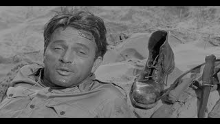 Richard Burton / shoe / knife, from Bitter Victory (1957)