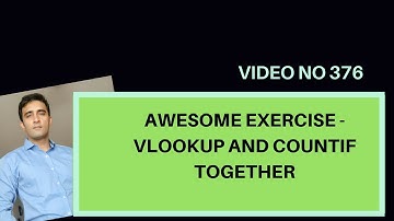 Learn MS Excel - Video 376- Solving a Puzzle -VLOOKUP & COUNTIF