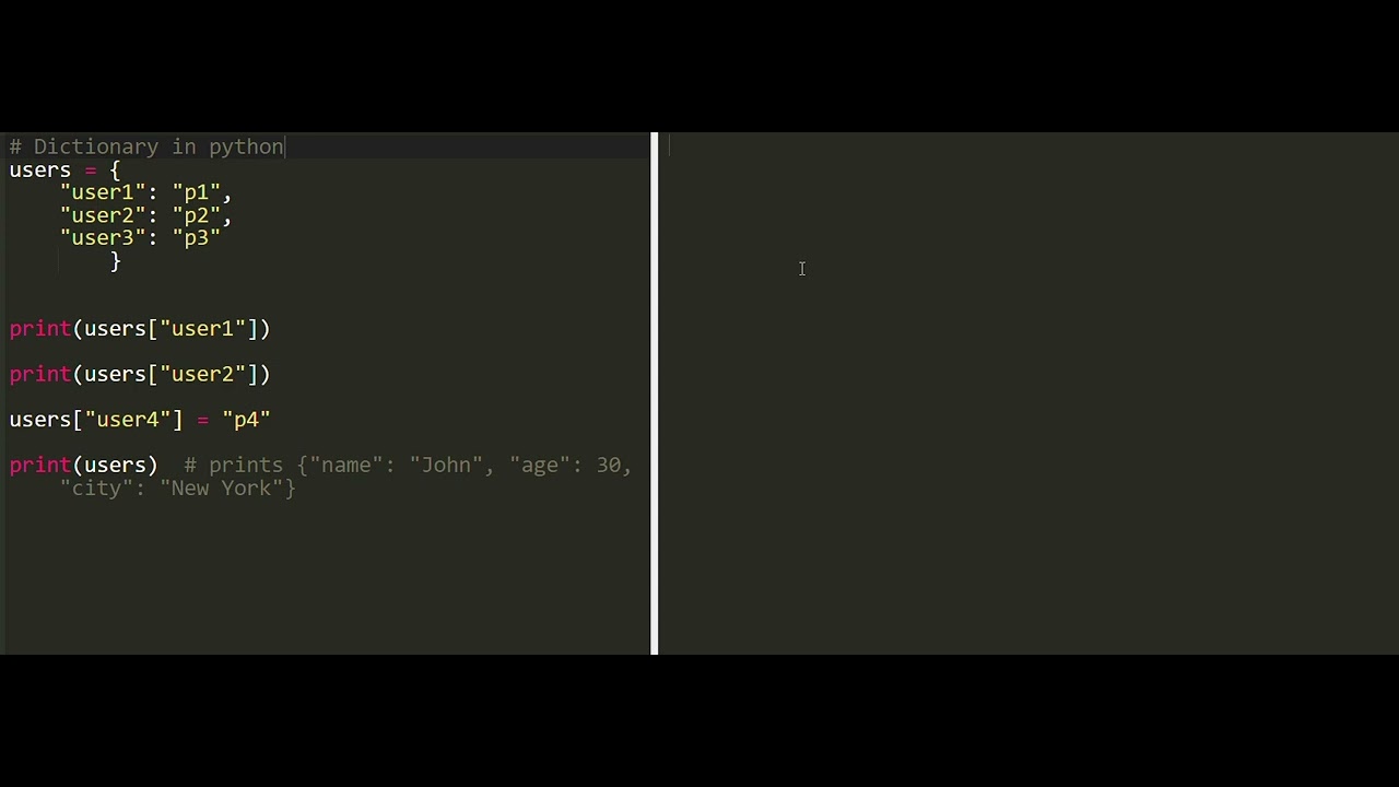 Learn Python : How to use a Python dictionary ? - YouTube